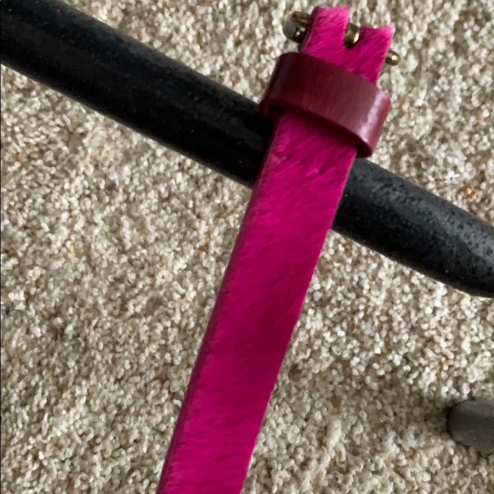 Vintage Pink Ponyhair Leather Belt Size XL - Picture 5 of 5